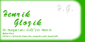 henrik glozik business card